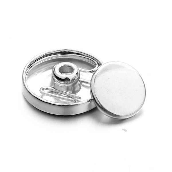 

10pcs/lot wholesale copper 12mm 18mm snaps button accessories for diy snap jewelry button bracelets acc bbyazp, Silver