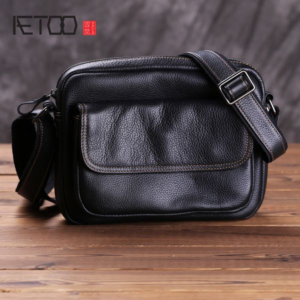 

hbp aetoo leather men's single shoulder bag, men's casual stiletto bag, men's postman bag