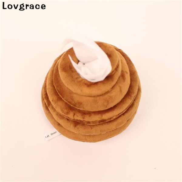 

funny fashion poo style tissue box flock home car napkin paper container dorm washroom bedroom dressers decor creative gift