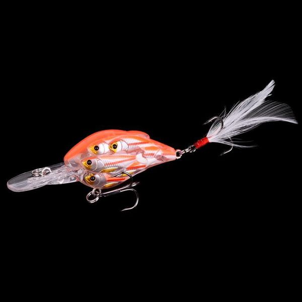 

1pcs trolling winter fishing group of fish bionic hard bait 7.8cm 9.4g artificial crank lure wobbler rotate fishing ge jlllwa