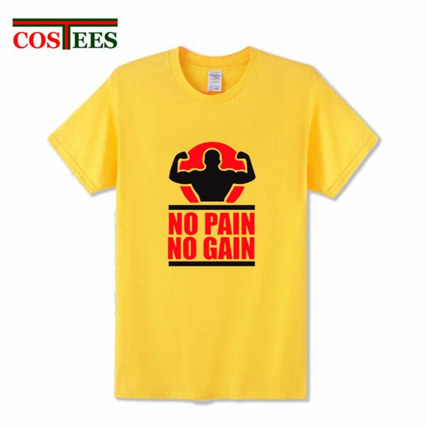 

2018 new arrival pain no gain camiseta hombre cool muscle gymer men's tee do exercise er adults apparel hooded sweatshirt hoodie men t