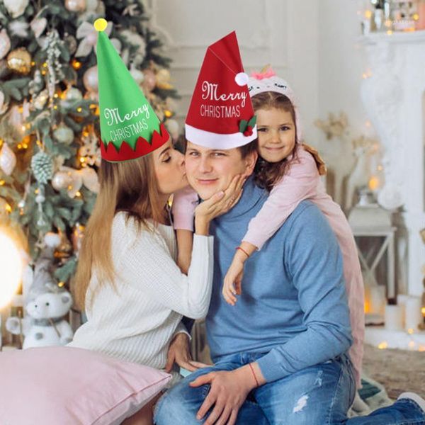 

non-woven fabric christmas hat xmas festival santa caps new year decoration1