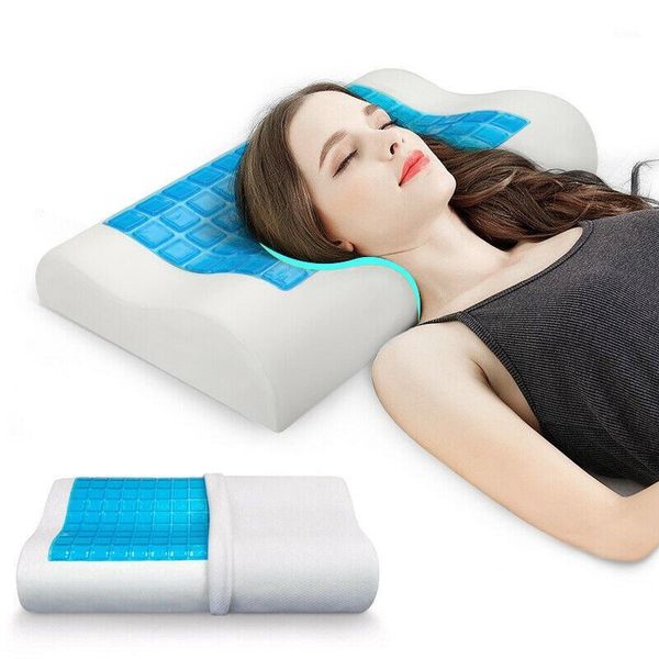 

comfort memory foam gel pillow for relaxing cooling sleeping1