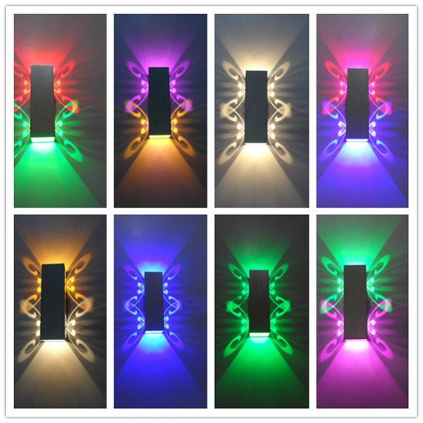 

2w led wall lamp sconce lights double batteryfly aluminum fixture up and down modern ac85-265v for home l ktv bar