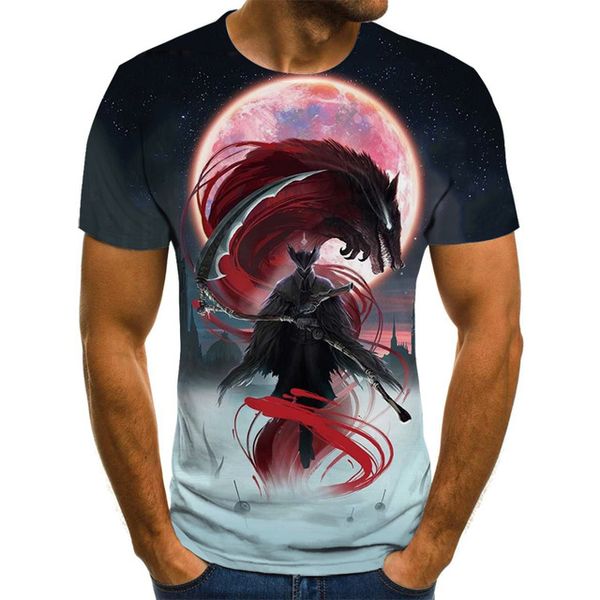 

skull grim reaper 3dt-shirts punk style boy clothing summer street wear 3d print shirts humor oversized aesthetic men clothing