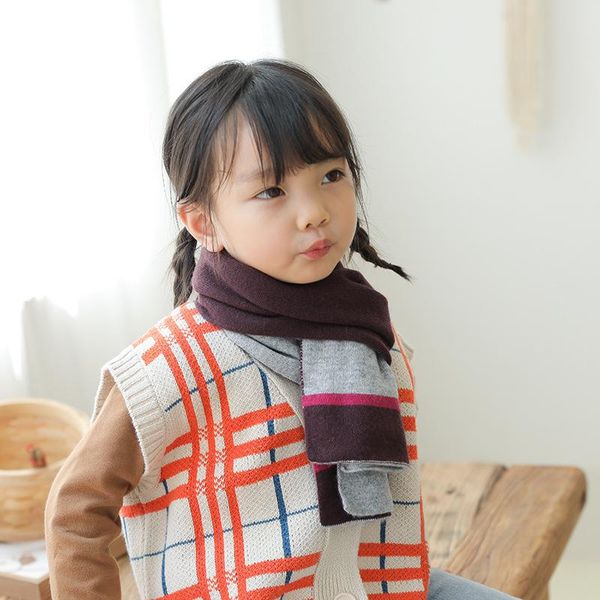 

2020 new cashmere children's scarf wool tide autumn and winter warm and comfortable baby boy girl wool scarf winter child girl, Blue;gray