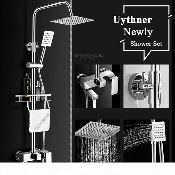 

uythner ванная chrome осадков насадка для душа смесители для ванной комнаты набор ванна смеситель для душа горячей и холодной воды душ насте