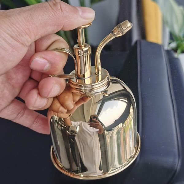 

brass watering bottle nordic style vintage water succulent plants golden gardening spraying bottle watering pot garden tool