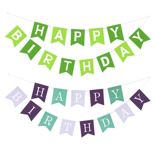 

green birthday fishtail paper flags for decoration adults party banner kids happy garland bunting 5m mermaid purple qyltpe mywjqq