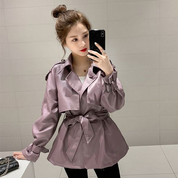 

in spring and autumn, beautiful imitating leather clothes, basic turn down necklaces, zipper biker short coats, slim women