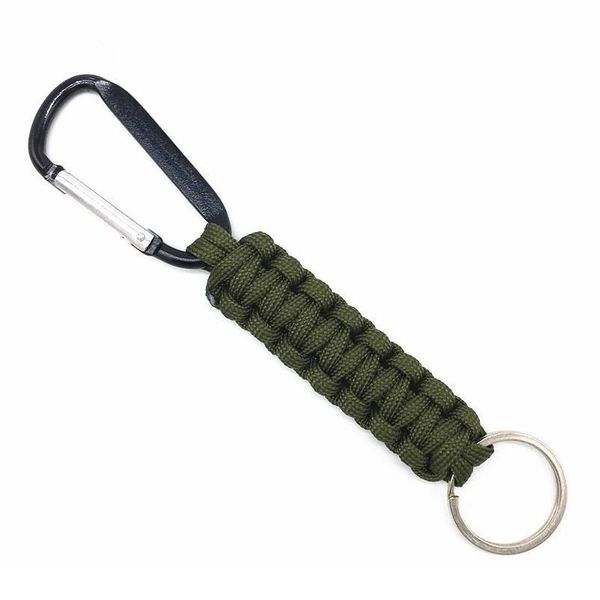 

outdoor keychain ring camping carabiner military paracord cord rope camping survival kit emergency knot bottle opener k qylxfv