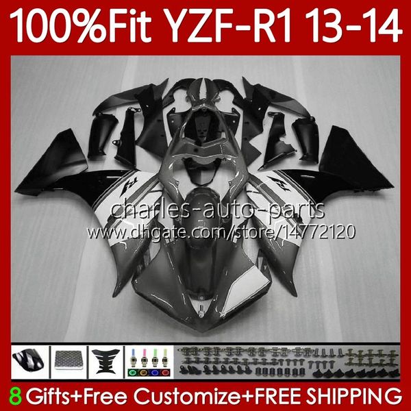 Oem sagrings набор для Yamaha YZF-R1 YZF R 1 YZF1000 2013-2014 Moto Bodywork 97NO.98 1000CC YZF R1 1000 Серый черный CC YZFR1 13 14 YZF-1000 2013 2014 КОД