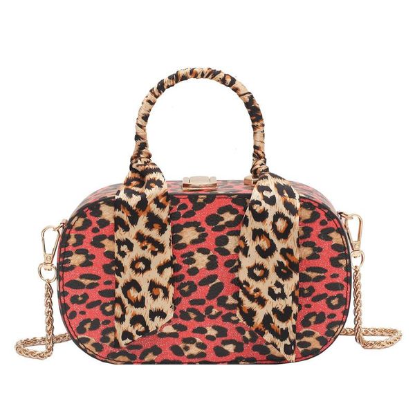 

leopard print pu leather small square box handle with silk scarf women shoulder bag 2020fashion lady messenger bag women handbag