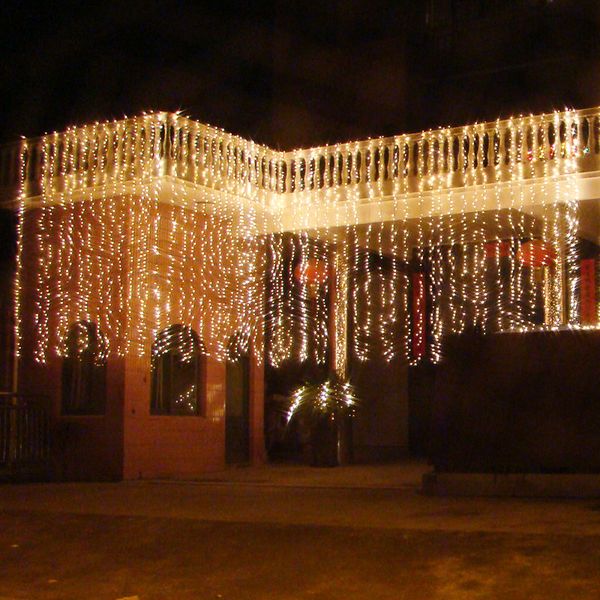 

2021 6m x 5m christmas garland icicle curtain rope to room party decorative wedding lights led holiday lighting wpay