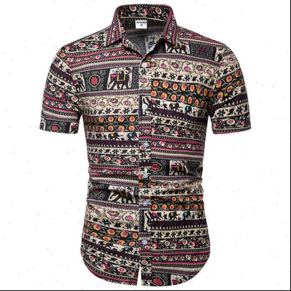 

summer mens hawaiian shirt casual short sleeved flower shirts thin section comfortable breathable linen shirt chemise homme, White;black