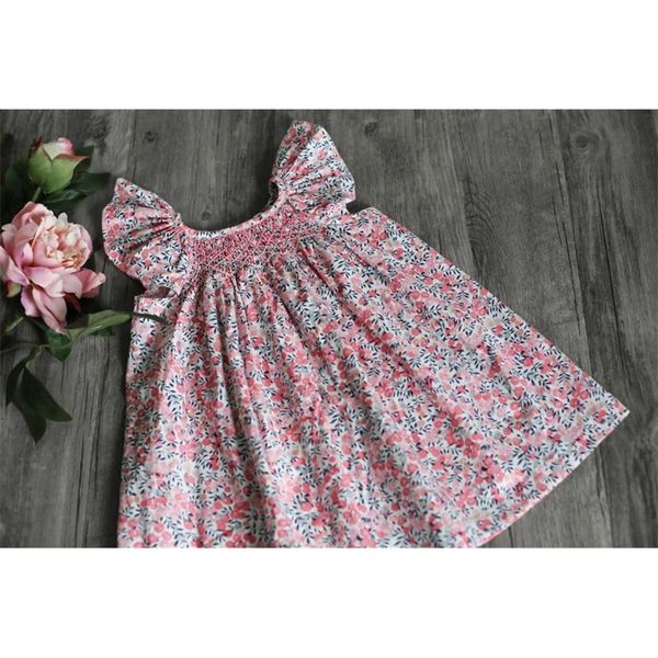 

new sweet summer baby dresses embroidered floral cotton dress y200102, Red;yellow