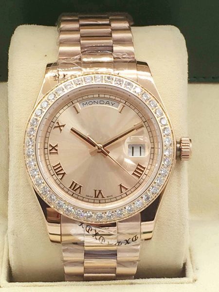 

41mm automatic mechanical men's watch stylish and beautiful, cost-effective waterproof watches, high tempered glass mirror wristwatch, Slivery;brown