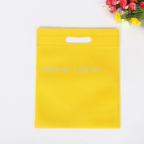 

gift wrap (10pcs/lot) 35x45cm promotional nonwoven bags colorful reusable pp non woven shopping party supplies1