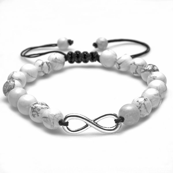 

bumfl 2019 new volcanic for bead bracelet woven for lovers 2019 new volcanic stone bead bracelet 8-character woven 8-character stone lovers, Golden;silver
