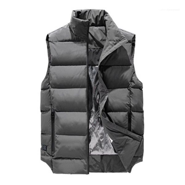 

zipper keep warm outerwear designer male winter casual white duck down vests mens fever down vests jackets fashion trend sleeveless cardigan, Black;white