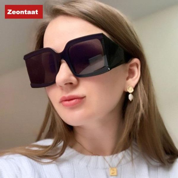 

2020 fashion celebrity oversize square sunglasses women designer vintage men's sun glasses big shades sunnies gafas, White;black