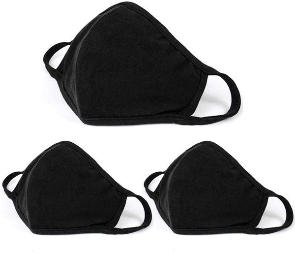 

factorydust cotton fashion protective cloth face black mouth washable reusable masks