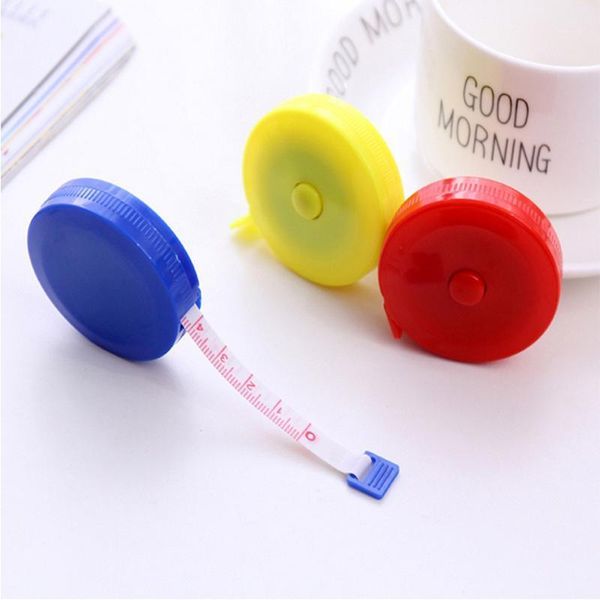 

1 piece of random color soft ruler 150 cm retractable plastic tape measure color portable automatic clothes measuring ruler1, Black