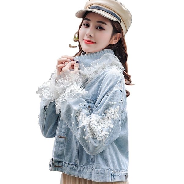 

chamarras ladies vestidos de novia lace cuffm jean jacket