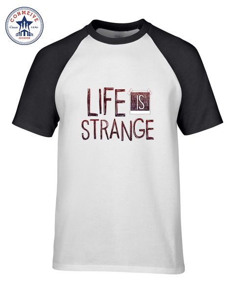 

o neck short sleeve tshirt men clothes mix color casual life is strange print funny t shirt men sport hooded sweatshirt hoodie
