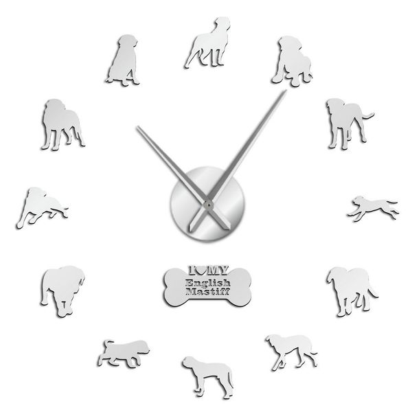 

large dog breed english mastiff diy giant wall clock old english mastiff dog pet wall art stickers frameless hanging bbyqzi sweet07