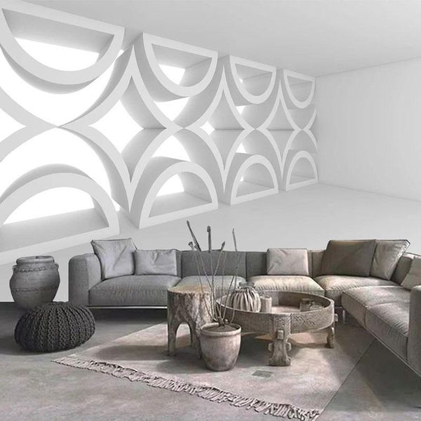 

custom wall mural modern creative geometric pattern 3d stereoscopic building space wallpaper for study living room bedroom decor