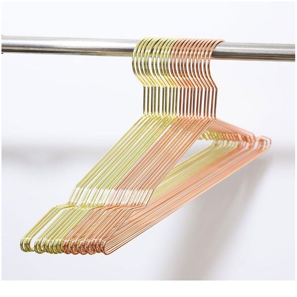 

20pcs golden/rose gold metal clothes shirts hanger with groove, heavy duty strong coats hanger, suit hanger, wir bbyfrv