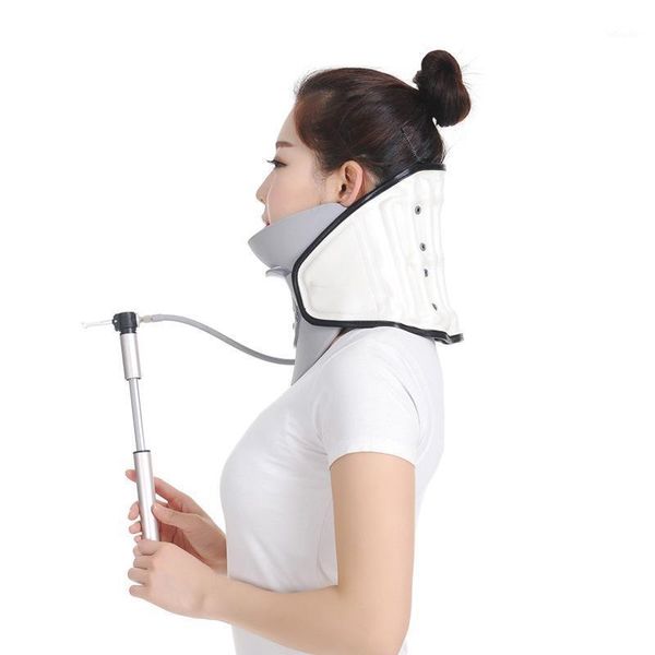 

waist support air neck cervical tractor household guard1, Black;gray