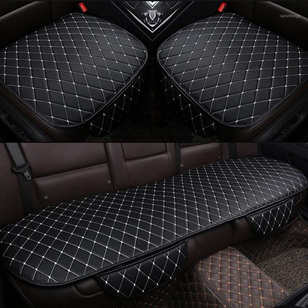 

pu leather car seat cover universal seat cushion front rear backseat covers auto chair protector mat interior accessories1
