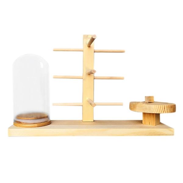 

деревянные солнцезащитные очки дисплей стойки полка eyeglasses шоу стенд держатель ювелирных изделий для многополей очки витрина, Pink;blue