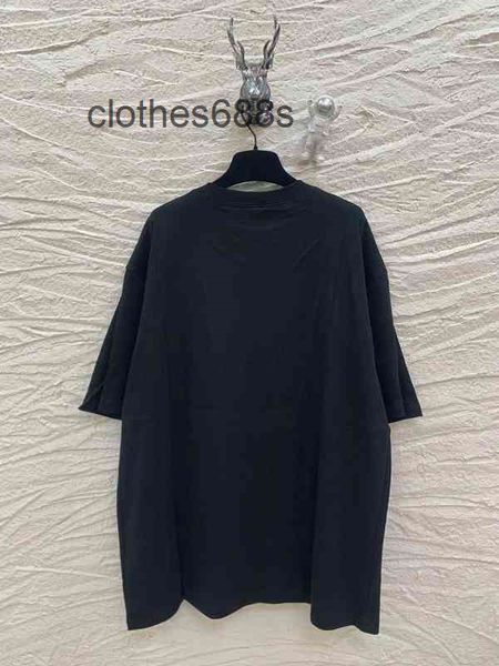 

summer sweatshirts 2022 designer t-shirts hoodies balencaigas b printing paris fake two pieces earth double sleeve front short sleeve black, White;black