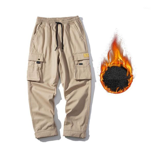 

men loose overalls mens casual harem pants tactical cargo pants male girdle cotton stretch flexible multi-pockets1, Black