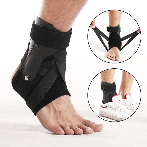 

ankle support robuxom 1pc adjustable bandage foot sprain sport and fitness protector elastic velcor joint pain brace1, Blue;black