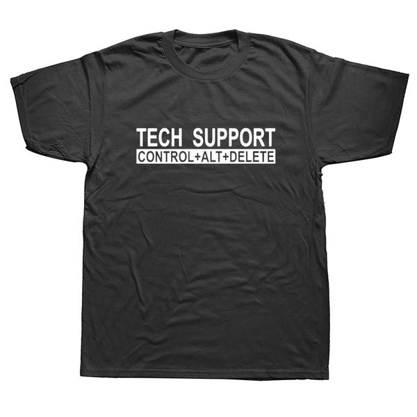 

компьютер ctrl + alt + del tech support geek короткие рукава крупногабаритные streetwear hip hop printed top тис спорт толстовка с капюшоном