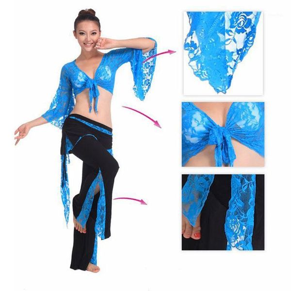 

2016 selling belly dance practice costume wear for women 2 piece belly dancing pants set and, Black;red