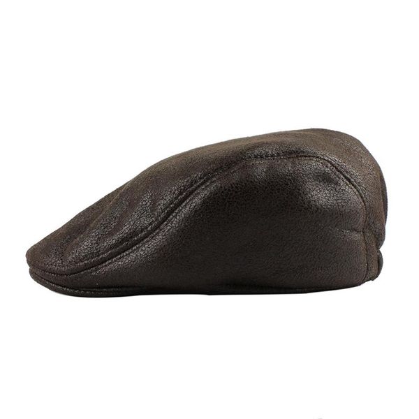 

flb] pu visors beret cap cotton hats for men and women fitted driving newsboy hat planas flat caps adjustable berets wmtybs yyysports, Black;white