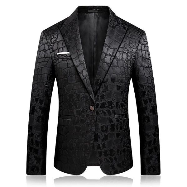 

pattern jacquard leopard prom party club slim fit blazer hombre suit jacket men vetement homme 4xl, White;black