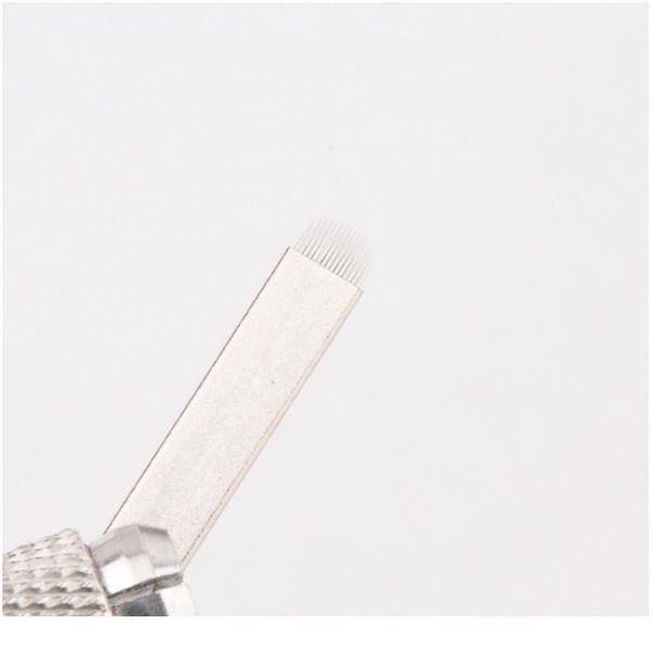 

50pcs u shape 15pin eyebrow tattoo needle white copper skin permanent eyebrow manual tatto jllraa