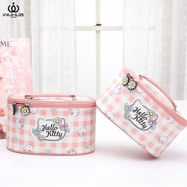 

vkd67 fog case flower portable storage bagcosmetic bag baglarge capacity korean cosmetics wash storage bag travel portable cosmetic two-piec