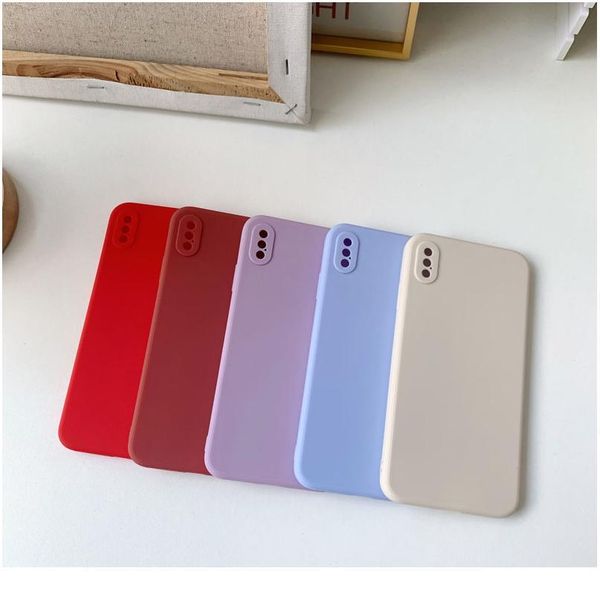 

luxury square sile case case для iphone 11 pro max x xs xr 8 7 6 6s plus se2 soft can bbymmm