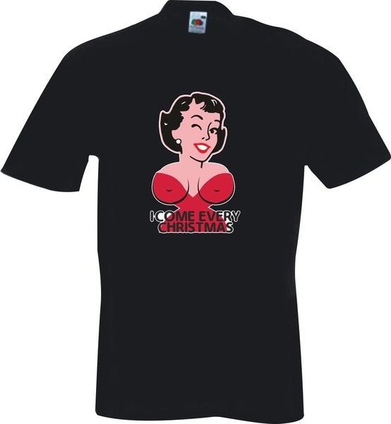 

cheeky risque funny xmas retro i come every christmas cool casual pride men new fashion sport hooded sweatshirt hoodie t shirt