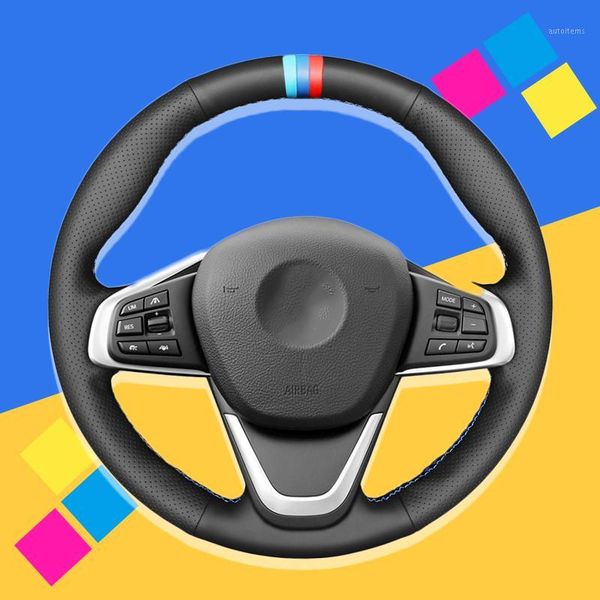 

auto braid on the steering wheel cover for f45 f46 x1 f48 x2 f39 diy car braid wheel covers car-styling interior accessories1