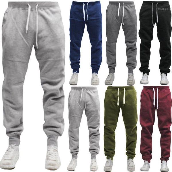 

fashion men solid color elastic waist harem pants retro comfort joker slim casual trousers joggers mens sweatpants streetwear1, Black