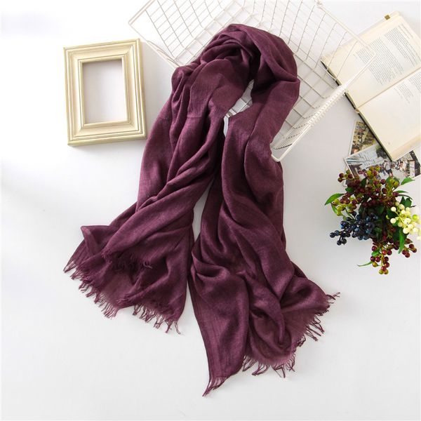 

new solid cotton scarf soft and large size women scarves shawls pashmina lady winter scarves candy color wrap hijabs y201007, Blue;gray