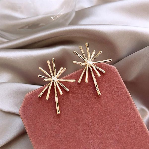 

stud european and american simple design gold earring women trendy statement earrings party dress jewelry accessories gift, Golden;silver